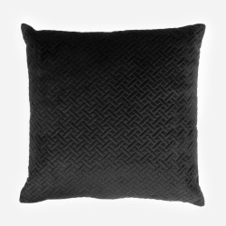 DIAGONAL ΔΙΑΚΟΣΜΗΤΙΚΟ ΜΑΞΙΛΑΡΙ 45x45cm ΒΕΛΟΥΔΟ ΜΑΥΡΟ