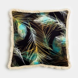 FEATHERS ΔΙΑΚΟΣΜΗΤΙΚΟ ΜΑΞΙΛΑΡΙ 45x45cm ΒΕΛΟΥΔΟ ΠΟΛΥΧΡΩΜΟ