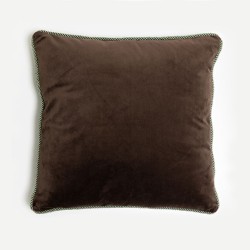 SOLID ΔΙΑΚΟΣΜΗΤΙΚΟ ΜΑΞΙΛΑΡΙ 50x50cm ΒΕΛΟΥΔΟ ΚΑΦΕ