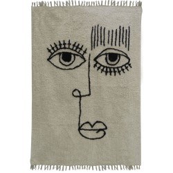 FACE ΧΑΛΑΚΙ 60x90cm ΒΑΜΒΑΚΙ ΜΠΕΖ ΜΑΥΡΟ
