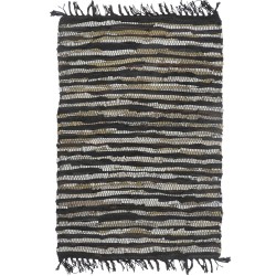 BOHO ΧΑΛΑΚΙ 60x90cm ΔΕΡΜΑ ΜΑΥΡΟ ΜΠΕΖ