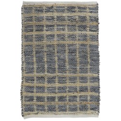 KARO ΧΑΛΑΚΙ 60x90cm ΔΕΡΜΑ ΓΚΡΙ ΜΠΕΖ ΓΙΟΥΤΑ