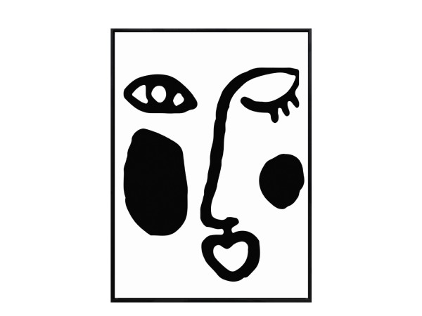 ART FACE ΠΙΝΑΚΑΣ ΔΙΑΚΟΣΜΗΣΗΣ 53x73x4cm ΚΑΜΒΑΣ ΛΕΥΚΟ ΜΑΥΡΟ ΞΥΛΟ ΜΑΥΡΟ ART FACE ΠΙΝΑΚΑΣ ΔΙΑΚΟΣΜΗΣΗΣ 53x73x4cm ΚΑΜΒΑΣ ΛΕΥΚΟ ΜΑΥΡΟ ΞΥΛΟ ΜΑΥΡΟ