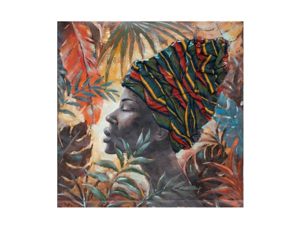 JUNGLE LADY ΠΙΝΑΚΑΣ ΔΙΑΚΟΣΜΗΣΗΣ 80x80x4cm ΚΑΜΒΑΣ ΠΟΛΥΧΡΩΜΟ ΞΥΛΟ JUNGLE LADY ΠΙΝΑΚΑΣ ΔΙΑΚΟΣΜΗΣΗΣ 80x80x4cm ΚΑΜΒΑΣ ΠΟΛΥΧΡΩΜΟ ΞΥΛΟ