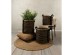 DURUK ΚΑΛΑΘΙ SET 3ΤΜΧ 45x45x45cm SEAGRASS ΦΥΣΙΚΟ ΜΑΥΡΟ HOGLA ROPE