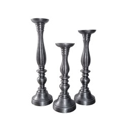 LUSAR ΚΗΡΟΠΗΓΙΟ SET 3ΤΜΧ 11x11x40cm ΑΛΟΥΜΙΝΙΟ ΑΣΗΜΙ ΑΝΤΙΚΕ
