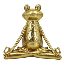 YOGA FROGIE ΔΙΑΚΟΣΜΗΤΙΚΟ ΒΑΤΡΑΧΟΣ 21x12x20cm POLYRESIN ΧΡΥΣΟ