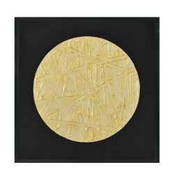 SIPIT ΠΙΝΑΚΑΣ ΔΙΑΚΟΣΜΗΣΗΣ 100x100x5cm ΚΑΜΒΑΣ ΜΑΥΡΟ ΧΡΥΣΟ ΞΥΛΟ ΜΑΥΡΟ