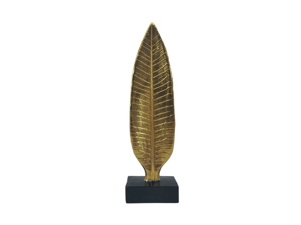DESSA ΔΙΑΚΟΣΜΗΤΙΚΟ ΦΥΛΛΟ 9x5x31cm POLYRESIN ΧΡΥΣΟ ΜΑΥΡΟ