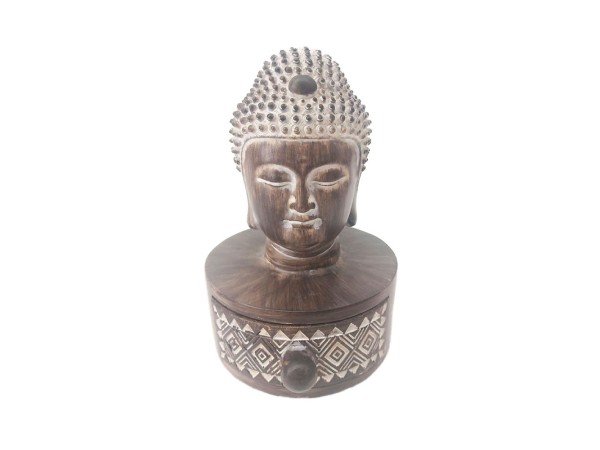 BADBA ΔΙΑΚΟΣΜΗΤΙΚΟ ΒΟΥΔΑΣ 10x11x15cm POLYRESIN ΚΑΦΕ ΛΕΥΚΟ