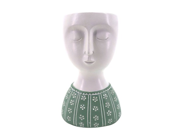 IPAMO GREEN ΚΑΣΠΩ 9x7x14cm POLYRESIN ΛΕΥΚΟ ΜΕΝΤΑ