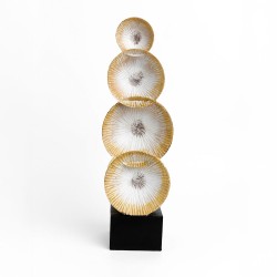 KESA ΔΙΑΚΟΣΜΗΤΙΚΟ TOTEM 16x12x49cm POLYRESIN ΧΡΥΣΟ ΜΑΥΡΟ