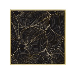 ARBARO ΠΙΝΑΚΑΣ ΔΙΑΚΟΣΜΗΣΗΣ 52x52x4cm ΚΑΜΒΑΣ ΜΑΥΡΟ ΧΡΥΣΟ ΞΥΛΟ ΧΡΥΣΟ