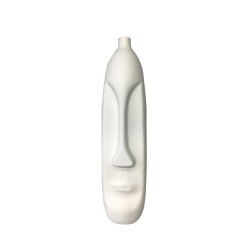 BARIK WHITE ΒΑΖΟ 10x10x38cm POLYRESIN ΛΕΥΚΟ