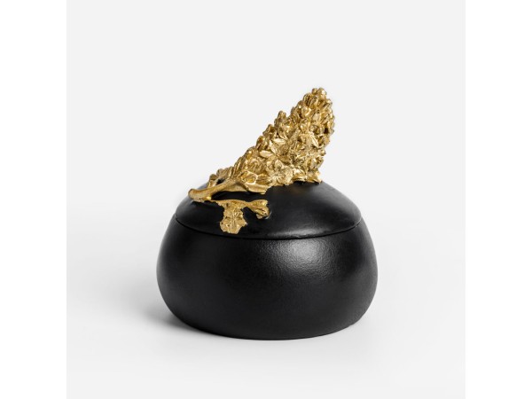 BLOOM ΚΟΥΤΙ ΑΠΟΘΗΚΕΥΣΗΣ 10x10x10cm POLYRESIN ΜΑΥΡΟ ΧΡΥΣΟ BLOOM ΚΟΥΤΙ ΑΠΟΘΗΚΕΥΣΗΣ 10x10x10cm POLYRESIN ΜΑΥΡΟ ΧΡΥΣΟ