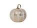 SINDE ΔΙΑΚΟΣΜΗΤΙΚΟ ΚΟΛΟΚΥΘΑ 18x18x18cm ΞΥΛΟ MANGO WHITE WASHED ΧΡΥΣΟ