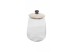 ACTIA ΔΟΧΕΙΟ ΑΠΟΘΗΚΕΥΣΗΣ ΜΕ ΚΑΠΑΚΙ 14x14x20cm ΓΥΑΛΙ WHITE WASHED ΞΥΛΟ