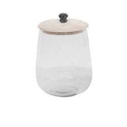 ACTIA ΔΟΧΕΙΟ ΑΠΟΘΗΚΕΥΣΗΣ ΜΕ ΚΑΠΑΚΙ 18x18x26cm ΓΥΑΛΙ WHITE WASHED ΞΥΛΟ