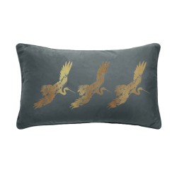 CREYR ΔΙΑΚΟΣΜΗΤΙΚΟ ΜΑΞΙΛΑΡΙ 30x50cm ΒΕΛΟΥΔΟ ΓΚΡΙ ΧΡΥΣΟ