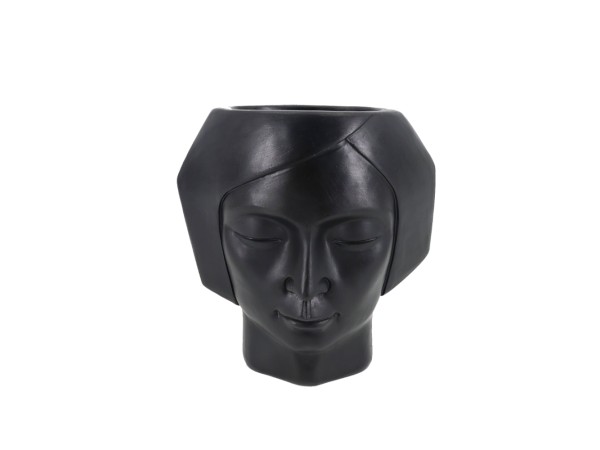 VISO 1 ΚΑΣΠΩ 17x9x18cm POLYRESIN ΜΑΥΡΟ