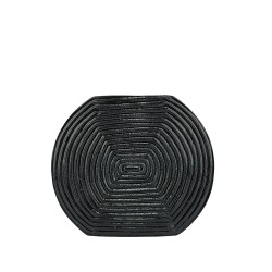 LINEAR ΒΑΖΟ 28x6x24cm ΑΛΟΥΜΙΝΙΟ ΜΑΥΡΟ