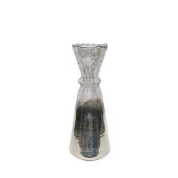 JEG ΒΑΖΟ 17x17x45cm ΓΥΑΛΙ ΧΡΥΣΟ ΜΠΡΟΝΖΕ ΑΣΗΜΙ