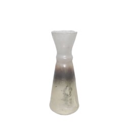 JEG ΒΑΖΟ 17x17x45cm ΓΥΑΛΙ ΧΡΥΣΟ ΜΠΡΟΝΖΕ ΑΣΗΜΙ