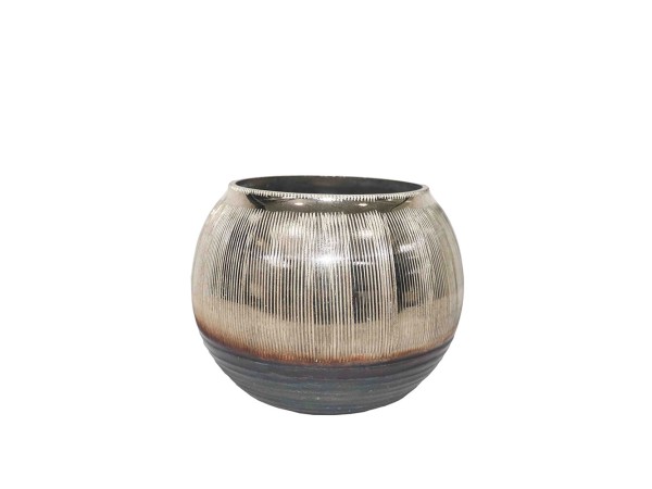 JEG ΒΑΣΗ ΡΕΣΩ 14x14x10cm ΓΥΑΛΙ ΧΡΥΣΟ ΜΠΡΟΝΖΕ ΓΚΡΙ