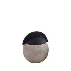 GRIZIO ΒΑΖΟ ΜΕ ΚΑΠΑΚΙ 15x15x19cm ΑΛΟΥΜΙΝΙΟ MUD TEXTURED ΜΑΥΡΟ TEXTURED