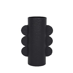 OREJA ΒΑΖΟ 17x10x31cm ΜΕΤΑΛΛΟ ΜΑΥΡΟ