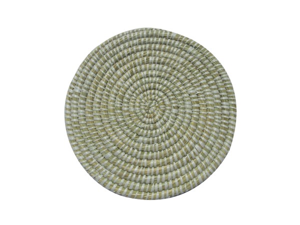 NILE ΣΟΥΠΛΑ 35x35x1cm KANSGRASS ΦΥΣΙΚΟ ΛΕΥΚΟ PVC