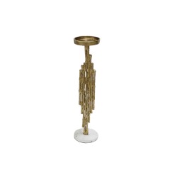 REED 42,5 ΚΗΡΟΠΗΓΙΟ 10x10x43cm ΑΛΟΥΜΙΝΙΟ ΧΡΥΣΟ ANTIQUE ΛΕΥΚΟ ΜΑΡΜΑΡΟ