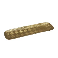 RHOMBUS 60,5 ΔΙΣΚΟΣ ΔΙΑΚΟΣΜΗΣΗΣ 60x19x3cm ΑΛΟΥΜΙΝΙΟ ΧΡΥΣΟ ANTIQUE