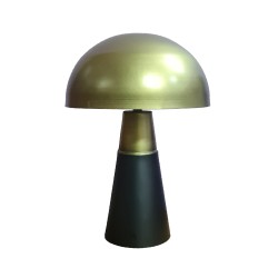 FUNGO ΦΩΤΙΣΤΙΚΟ ΕΠΙΤΡΑΠΕΖΙΟ 30x30x60cm ΜΕΤΑΛΛΟ ΧΡΥΣΟ ΜΑΥΡΟ