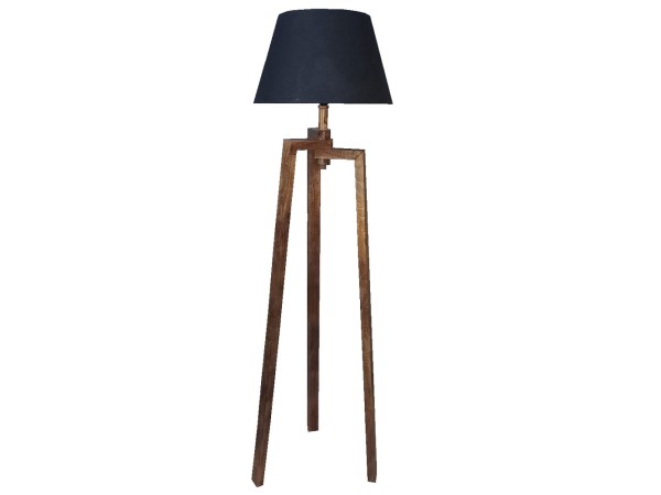 TORKEL ΦΩΤΙΣΤΙΚΟ ΕΠΙΔΑΠΕΔΙΟ 35x35x150cm ΞΥΛΟ ΚΑΦΕ ΥΦΑΣΜΑ ΜΑΥΡΟ
