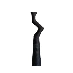 EMPLIR ΒΑΖΟ 9x6x24cm POLYRESIN ΜΑΥΡΟ ΜΑΤ