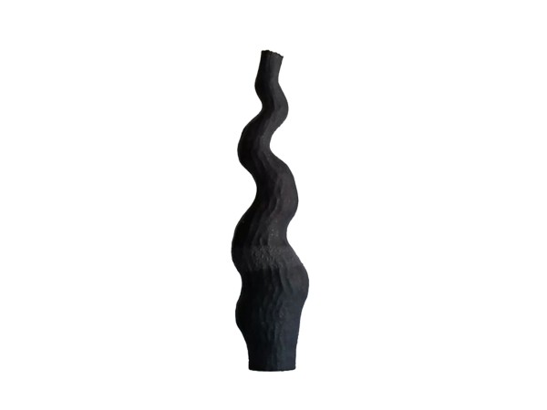 EMPLIR ΒΑΖΟ 11x8x30cm POLYRESIN ΜΑΥΡΟ ΜΑΤ
