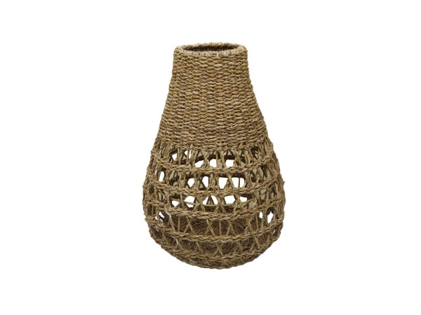 ALMAR ΒΑΖΟ 38x38x50cm SEAGRASS ΦΥΣΙΚΟ ΣΙΔΕΡΟ