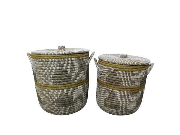 KAIA ΚΑΛΑΘΙ ΜΕ ΚΑΠΑΚΙ SET 2ΤΜΧ 45x45x50cm KANSGRASS ΠΟΛΥΧΡΩΜΟ PVC KAIA ΚΑΛΑΘΙ ΜΕ ΚΑΠΑΚΙ SET 2ΤΜΧ 45x45x50cm KANSGRASS ΠΟΛΥΧΡΩΜΟ PVC