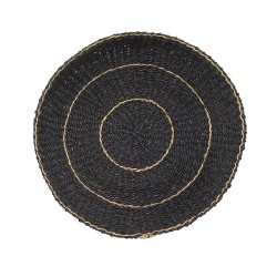JABBAR NEGRO ΔΙΑΚΟΣΜΗΤΙΚΟ ΤΟΙΧΟΥ 61x61x7cm SEAGRASS ΜΑΥΡΟ ΦΥΣΙΚΟ