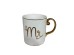 MR LOVE ΚΟΥΠΑ 8x8x9cm NEW BONE CHINA ΛΕΥΚΟ ΧΡΥΣΟ