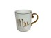 MRS LOVE ΚΟΥΠΑ 8x8x9cm NEW BONE CHINA ΛΕΥΚΟ ΧΡΥΣΟ MRS LOVE ΚΟΥΠΑ 8x8x9cm NEW BONE CHINA ΛΕΥΚΟ ΧΡΥΣΟ