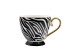 SAFARI ΚΟΥΠΑ 11x11x9cm NEW BONE CHINA ΛΕΥΚΟ ΜΑΥΡΟ ΧΡΥΣΟ
