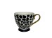 SAFARI ΚΟΥΠΑ 11x11x9cm NEW BONE CHINA ΛΕΥΚΟ ΜΑΥΡΟ ΧΡΥΣΟ