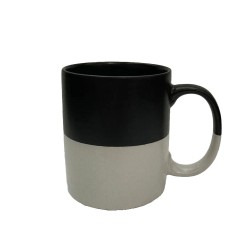 GOOD MORNING ΚΟΥΠΑ 8x8x10cm NEW BONE CHINA ΜΑΥΡΟ ΛΕΥΚΟ