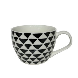 SERAX ΚΟΥΠΑ 11x11x8cm NEW BONE CHINA ΛΕΥΚΟ ΜΑΥΡΟ