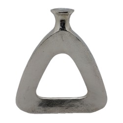 ABSTRACT TRIANGLE ΒΑΖΟ 33x5x38cm ΑΛΟΥΜΙΝΙΟ SILVER NICKEL