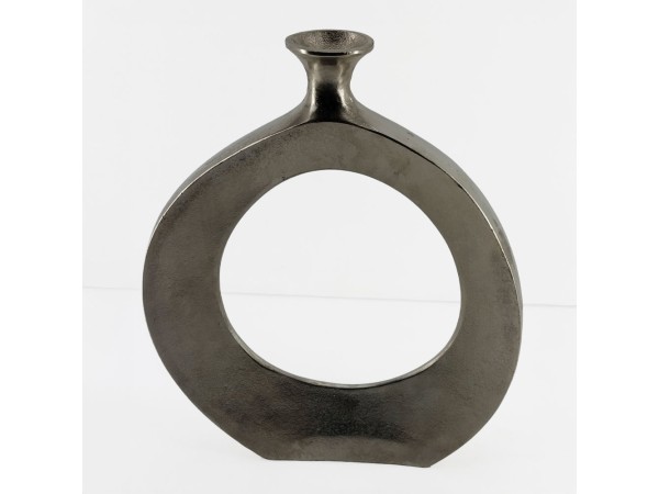 ABSTRACT CIRCLE ΒΑΖΟ 37x5x45cm ΑΛΟΥΜΙΝΙΟ SILVER NICKEL ABSTRACT CIRCLE ΒΑΖΟ 37x5x45cm ΑΛΟΥΜΙΝΙΟ SILVER NICKEL