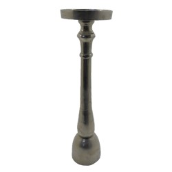 LUXOR CANDLE ΚΗΡΟΠΗΓΙΟ 17x17x64cm ΑΛΟΥΜΙΝΙΟ SILVER NICKEL