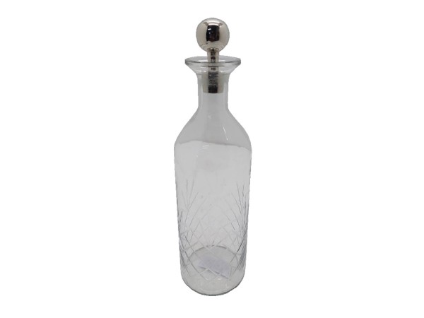 SHIRAN ΜΠΟΥΚΑΛΑ 10x10x37cm ΓΥΑΛΙ ΔΙΑΦΑΝΟ SILVER ΑΛΟΥΜΙΝΙΟ